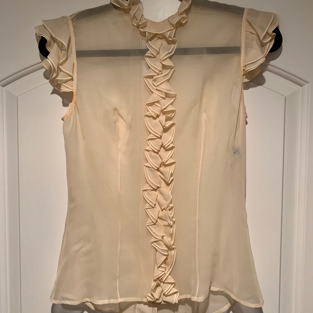 Monique Lhuiller silk chiffon blouse